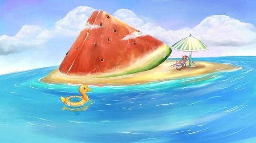 伏天吃瓜的群众,群众伏天吃瓜图景